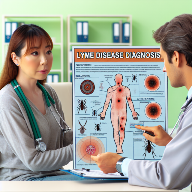 Doctor consulting a patient about Lyme disease symptoms and diagnosis.