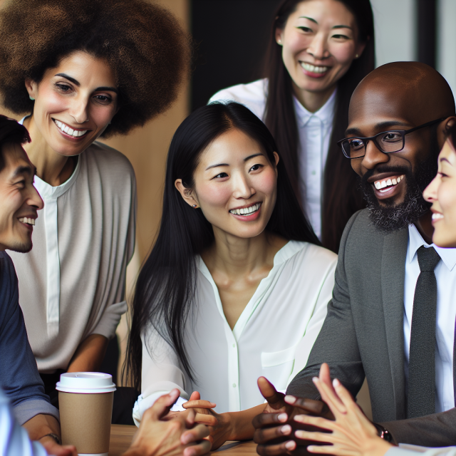 A diverse group of people gathered in a depression support meeting