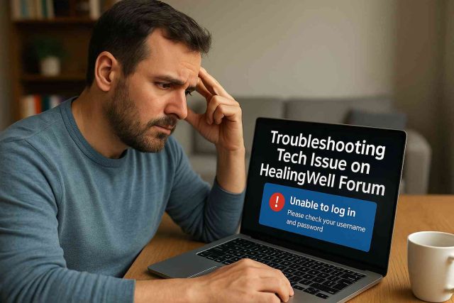 HealingWell Forum user resolving tech issue at home